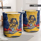 Personalized Parramatta Eels ANZAC Tribute Laundry Basket Poppy Field Soldier Silhouette Aboriginal Rugby Mascot