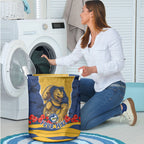 Personalized Parramatta Eels ANZAC Tribute Laundry Basket Poppy Field Soldier Silhouette Aboriginal Rugby Mascot