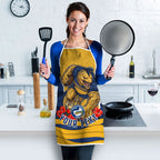 Personalized Parramatta Eels ANZAC Tribute Apron Poppy Field Soldier Silhouette Aboriginal Rugby Mascot