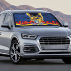 Personalized Parramatta Eels ANZAC Tribute Auto Sun Shade Poppy Field Soldier Silhouette Aboriginal Rugby Mascot