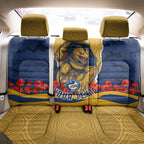 Personalized Parramatta Eels ANZAC Tribute Back Car Seat Cover Poppy Field Soldier Silhouette Aboriginal Rugby Mascot