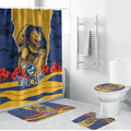 Personalized Parramatta Eels ANZAC Tribute Bathroom Set Poppy Field Soldier Silhouette Aboriginal Rugby Mascot