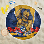 Personalized Parramatta Eels ANZAC Tribute Beach Blanket Poppy Field Soldier Silhouette Aboriginal Rugby Mascot