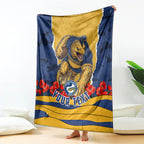 Personalized Parramatta Eels ANZAC Tribute Blanket Poppy Field Soldier Silhouette Aboriginal Rugby Mascot