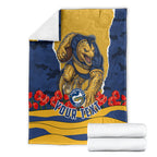 Personalized Parramatta Eels ANZAC Tribute Blanket Poppy Field Soldier Silhouette Aboriginal Rugby Mascot