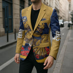 Personalized Parramatta Eels ANZAC Tribute Blazer Poppy Field Soldier Silhouette Aboriginal Rugby Mascot