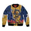 Personalized Parramatta Eels ANZAC Tribute Bomber Jacket Poppy Field Soldier Silhouette Aboriginal Rugby Mascot