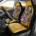 Personalized Parramatta Eels ANZAC Tribute Car Seat Cover Poppy Field Soldier Silhouette Aboriginal Rugby Mascot