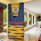 Personalized Parramatta Eels ANZAC Tribute Door Cover Poppy Field Soldier Silhouette Aboriginal Rugby Mascot