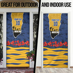 Personalized Parramatta Eels ANZAC Tribute Door Cover Poppy Field Soldier Silhouette Aboriginal Rugby Mascot