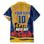 Personalized Parramatta Eels ANZAC Tribute Family Matching Mermaid Dress and Hawaiian Shirt Poppy Field Soldier Silhouette Aboriginal Rugby Mascot