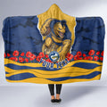 Personalized Parramatta Eels ANZAC Tribute Hooded Blanket Poppy Field Soldier Silhouette Aboriginal Rugby Mascot