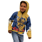 Personalized Parramatta Eels ANZAC Tribute Kid Hoodie Poppy Field Soldier Silhouette Aboriginal Rugby Mascot