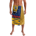 Personalized Parramatta Eels ANZAC Tribute Lavalava Poppy Field Soldier Silhouette Aboriginal Rugby Mascot