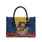 Personalized Parramatta Eels ANZAC Tribute Leather Bag Poppy Field Soldier Silhouette Aboriginal Rugby Mascot