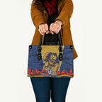 Personalized Parramatta Eels ANZAC Tribute Leather Bag Poppy Field Soldier Silhouette Aboriginal Rugby Mascot