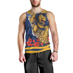 Personalized Parramatta Eels ANZAC Tribute Men Tank Top Poppy Field Soldier Silhouette Aboriginal Rugby Mascot