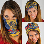Personalized Parramatta Eels ANZAC Tribute Neck Gaiter Poppy Field Soldier Silhouette Aboriginal Rugby Mascot