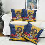 Personalized Parramatta Eels ANZAC Tribute Pillow Cover Poppy Field Soldier Silhouette Aboriginal Rugby Mascot