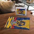 Personalized Parramatta Eels ANZAC Tribute Puzzle Poppy Field Soldier Silhouette Aboriginal Rugby Mascot