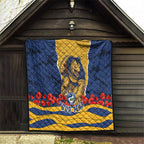 Personalized Parramatta Eels ANZAC Tribute Quilt Poppy Field Soldier Silhouette Aboriginal Rugby Mascot