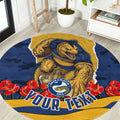 Personalized Parramatta Eels ANZAC Tribute Round Carpet Poppy Field Soldier Silhouette Aboriginal Rugby Mascot