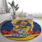Personalized Parramatta Eels ANZAC Tribute Round Carpet Poppy Field Soldier Silhouette Aboriginal Rugby Mascot