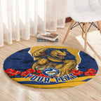 Personalized Parramatta Eels ANZAC Tribute Round Carpet Poppy Field Soldier Silhouette Aboriginal Rugby Mascot