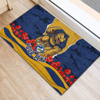 Personalized Parramatta Eels ANZAC Tribute Rubber Doormat Poppy Field Soldier Silhouette Aboriginal Rugby Mascot