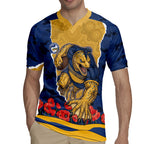 Personalized Parramatta Eels ANZAC Tribute Rugby Jersey Poppy Field Soldier Silhouette Aboriginal Rugby Mascot