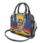 Personalized Parramatta Eels ANZAC Tribute Shoulder Handbag Poppy Field Soldier Silhouette Aboriginal Rugby Mascot