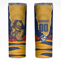 Personalized Parramatta Eels ANZAC Tribute Skinny Tumbler Poppy Field Soldier Silhouette Aboriginal Rugby Mascot