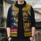 Personalized Parramatta Eels ANZAC Tribute Sleeveless Puffer Jacket Poppy Field Soldier Silhouette Aboriginal Rugby Mascot