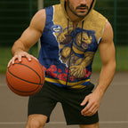 Personalized Parramatta Eels ANZAC Tribute Sleeveless Zip Hoodie Poppy Field Soldier Silhouette Aboriginal Rugby Mascot