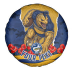 Personalized Parramatta Eels ANZAC Tribute Spare Tire Cover Poppy Field Soldier Silhouette Aboriginal Rugby Mascot