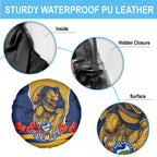 Personalized Parramatta Eels ANZAC Tribute Spare Tire Cover Poppy Field Soldier Silhouette Aboriginal Rugby Mascot
