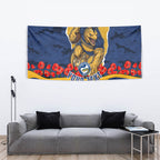 Personalized Parramatta Eels ANZAC Tribute Tapestry Poppy Field Soldier Silhouette Aboriginal Rugby Mascot