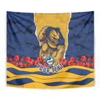 Personalized Parramatta Eels ANZAC Tribute Tapestry Poppy Field Soldier Silhouette Aboriginal Rugby Mascot