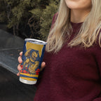 Personalized Parramatta Eels ANZAC Tribute Tumbler Cup Poppy Field Soldier Silhouette Aboriginal Rugby Mascot