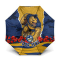Personalized Parramatta Eels ANZAC Tribute Umbrella Poppy Field Soldier Silhouette Aboriginal Rugby Mascot
