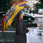 Personalized Parramatta Eels ANZAC Tribute Umbrella Poppy Field Soldier Silhouette Aboriginal Rugby Mascot