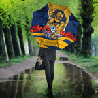Personalized Parramatta Eels ANZAC Tribute Umbrella Poppy Field Soldier Silhouette Aboriginal Rugby Mascot