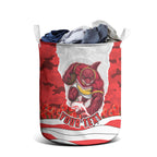 Personalized Dolphins ANZAC Tribute Laundry Basket Poppy Field Soldier Silhouette Aboriginal Rugby Mascot