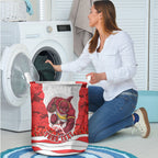 Personalized Dolphins ANZAC Tribute Laundry Basket Poppy Field Soldier Silhouette Aboriginal Rugby Mascot