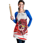 Personalized Dolphins ANZAC Tribute Apron Poppy Field Soldier Silhouette Aboriginal Rugby Mascot
