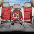 Personalized Dolphins ANZAC Tribute Back Car Seat Cover Poppy Field Soldier Silhouette Aboriginal Rugby Mascot