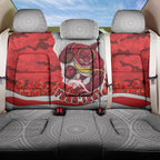 Personalized Dolphins ANZAC Tribute Back Car Seat Cover Poppy Field Soldier Silhouette Aboriginal Rugby Mascot