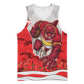 Personalized Dolphins ANZAC Tribute Basketball Jersey Poppy Field Soldier Silhouette Aboriginal Rugby Mascot
