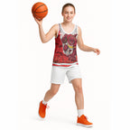 Personalized Dolphins ANZAC Tribute Basketball Jersey Poppy Field Soldier Silhouette Aboriginal Rugby Mascot
