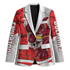 Personalized Dolphins ANZAC Tribute Blazer Poppy Field Soldier Silhouette Aboriginal Rugby Mascot